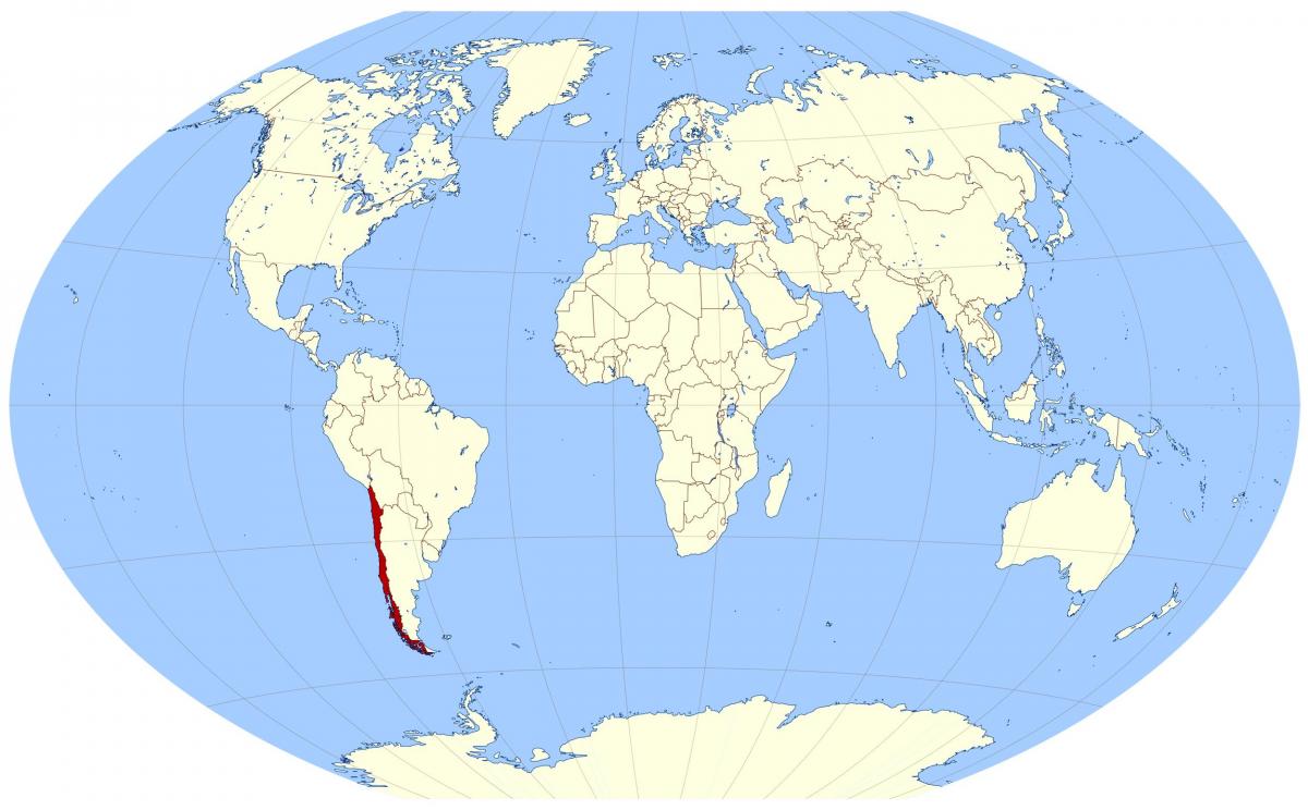 карта света показује Чиле