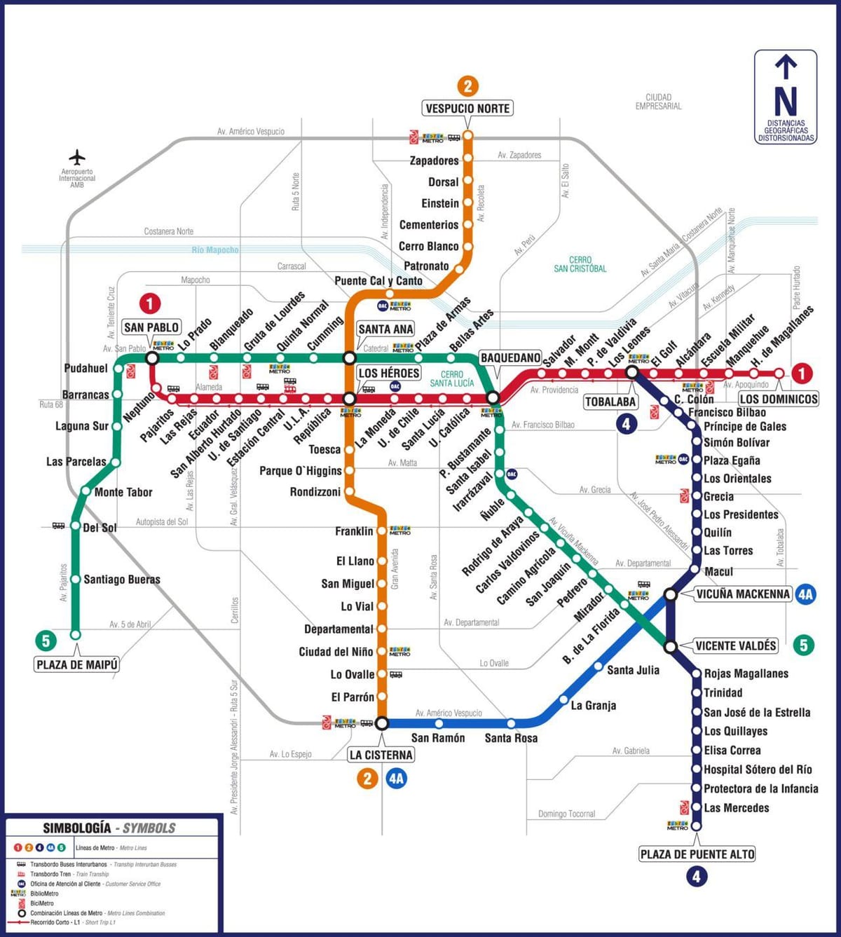 Карта метро Чиле