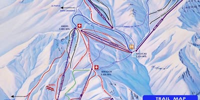 Карта скијалишта Чиле
